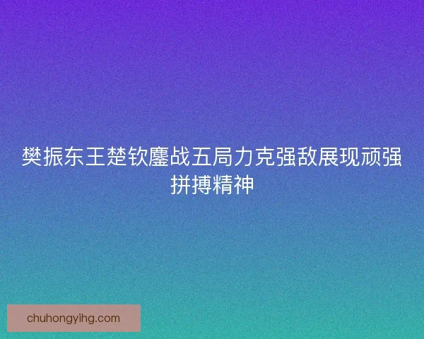 樊振东王楚钦鏖战五局力克强敌展现顽强拼搏精神