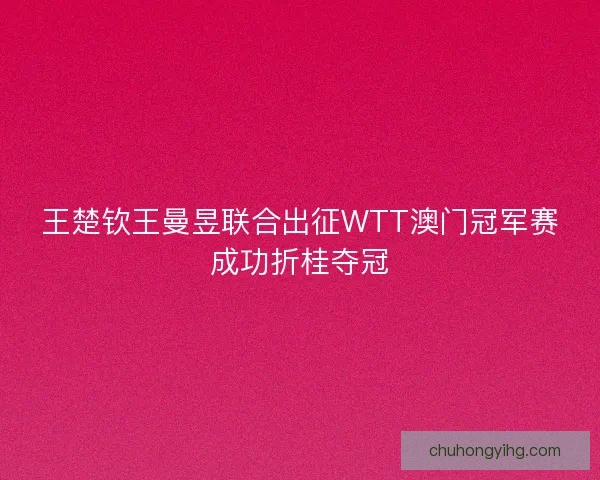王楚钦王曼昱联合出征WTT澳门冠军赛成功折桂夺冠
